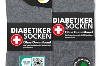 sockenkauf24 Diabetikersocken ohne Gummi & ohne Naht 97% Baumwolle (6 Paar) Diabetiker Socken mit Komfortbund für Damen & Herren 26804 WP (Grau 39-42)