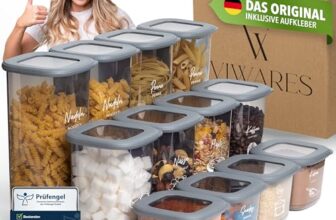 Viwares Vorratsdosen mit Deckel Luftdicht, 12er Vorratsbehälter Set