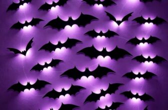 Halloween Deko LED Fledermäuse Wanddeko Leuchtende Fledermaus