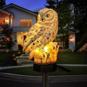 Hoofun Eule Solarleuchten Lampe Garten Wetterfest Automatische