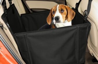 WUGLO Hunde Autositz Rückbank Extra Stabil für mittlere Hunde bis 18 kg
