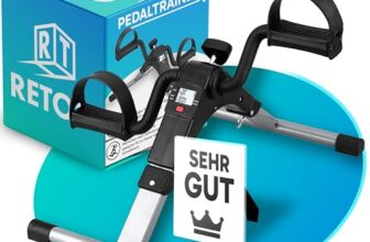 Retoo Pedaltrainer Mini Heimtrainer für Senioren – Leiser Arm- & Beintrainer mit LCD-Display, Einstellbarer Widerstand, Kompakt, Zuhause