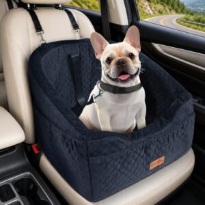 Vivifying Hunde Autositz mit Sicherheitsleine, 48x45x35 cm (Schwarz)