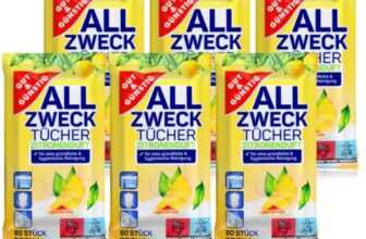Gut & Günstig Feuchte Reinigungstücher in Spenderverpackung 480 Stück – 6er Pack für die gründliche & hygienische Reinigung (Inhalt 6 x 80 Stück)