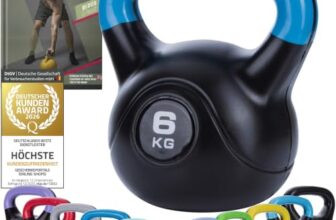 Body & Mind® Kettlebell 6 kg Kugelhantel – bodenschonende Schwunghantel