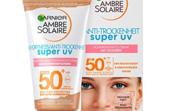 Garnier Sensitiv Expert + Sonnencreme für das Gesicht, Wasserfester Sonnenschutz mit LSF 50, Für empfindliche und helle Haut, Ambre Solaire, 50 ml