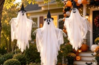 Easy Joy 3er-Set 70cm Halloween Deko leuchtende Geister