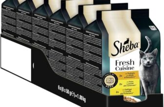 Sheba Portionsbeutel Katzennassfutter Multipack Fresh Cuisine Taste of Rome mit Truthahn und Huhn, 6x6x50g – Feines Katzenfutter aus Truthahn und Huhn