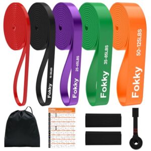 Fokky Widerstandsbänder-5er, Resistance Bands Set mit Türanker & Schutzpads