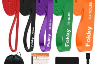 Fokky Widerstandsbänder-5er, Resistance Bands Set mit Türanker & Schutzpads