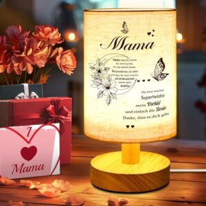 Weihnachtsgeschenke Geschenke für Mama, Mama Geschenk Tischlampe mit Spruch