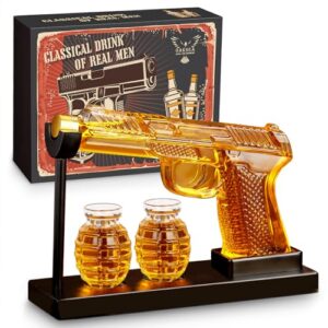 Oaksea Whisky-Karaffe Set mit 2 Gläsern, Geschenk für Männer, Papa
