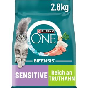 PURINA ONE BIFENSIS Sensitive, reich an Truthahn, 4 x 2,8kg