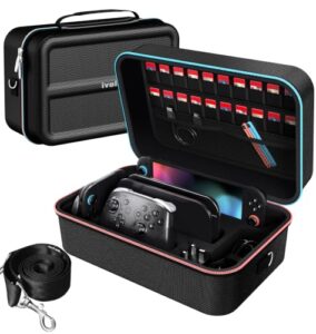 ivoler Tasche Kompatibel mit Nintendo Switch 2 Model 2025, Deluxe Harte Tragetasche Schutz Portable Schutzhülle Hülle Schutztasche für Switch 2 Konsolle, und Andere Zubehör