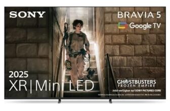 Sony BRAVIA 5 XR Mini-LED 55 Zoll Fernseher (K55XR52), AI XR-Prozessor, akustisches Multi-Audio, Dolby Vision/Atmos, IMAX Enhanced, Google TV (2025), Google Cast, Apple AirPlay 2, Game Menu, Smart TV