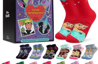 Get Trend Disney Prinzessinnen & Villains Socken Adventskalender 2025, 24 Paar, 36-41, Countdown Weihnachten Kalender, Geschenke für Teenager & Frauen (Multi Princess/Villains)
