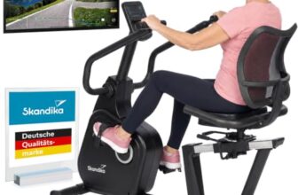 Skandika Liege-Ergometer Cykling P12 Comfort | Heimtrainer Fahrrad mit drehbarem Sitz, Computer, bis 120 kg, Bluetooth, App-Verbindung, Kinomap | Fitnessbike für Senioren, Indoor Bike für Zuhause