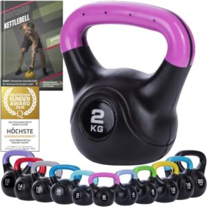 Body & Mind® Kettlebell 2 kg Kugelhantel – bodenschonende Schwunghantel