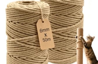 BTCLASSIC Sisalseil für Kratzbaum, 6mm x 50m, 2 Stück