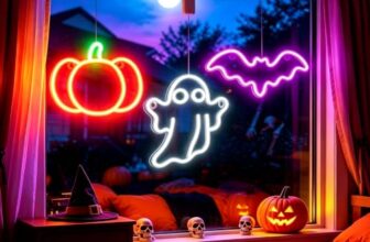 3Pack Halloween Fenster Deko,LED Fensterlichter,Halloween Deko Innen