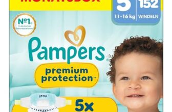 Pampers Premium Protection Größe 5, 152 Windeln, 11kg – 16kg, Komfort und Schutz von Pampers für empfindliche Haut