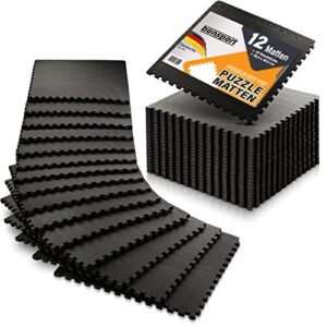 Bodenschutzmatten Fitness 40x40cm 36-TLG. Bodenmatte Matten Fitnessraum