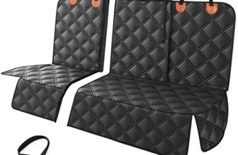 KYG Autoschondecke Hund rutschfest wasserdicht Autoschondecke für Hund und Kinder langlebig Kratzfest Hundedecke Auto Rückbank mit 1 Hundegurt für die meisten Autos SUVs 135x56x45cm