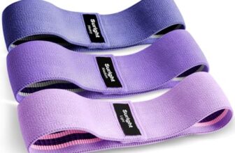 Fitnessbänder Stricken, Resistance Bands Widerstandsbänder, Yogagürtel Rutsch & Schweißfest, Gymnastikgürtel, Hüft, Beintraining, Krafttraining und Klimmzüge (Hellviolett, Lila, Dunkelviolett)