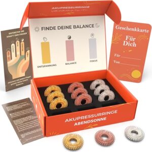 M.S.Lemberg Anti-Stress Akupressur Ring Set – Finger Massageringe & Skills