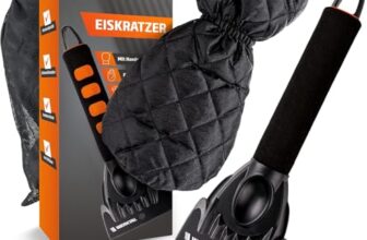 WERKTAL Eiskratzer Auto – Wärmender Scheibenkratzer mit Handschuh Auto – Ultra schneller Auto Eiskratzer – Innovativer Scheibenkratzer Auto mit Eisbrecher Funktion (Eiskratzer mit Handschuh)