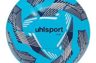 uhlsport Fußball Team-Fußbälle – langlebige Trainingsbälle für das Mannschaftstraining – Fußball für Kinder und Erwachene, Größe 3, Größe 4 und Größe 5, eisblau/Marine/weiß