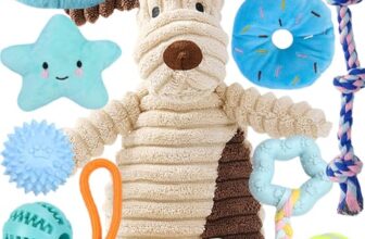 Speedy Panther 10 Stück Welpen Spielzeug Set – Plüsch Hundespielzeug mit Quietscher, Kauspielzeug & Ball für Kleine Hunde – Zahnpflege Welpenspielzeug & Zubehör für Junghunde