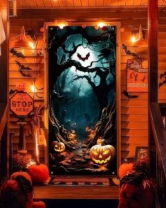 Halloween Kürbis Geist Tür Gruselige Abdeckung Halloween Party Dekoration Schild für Haustür