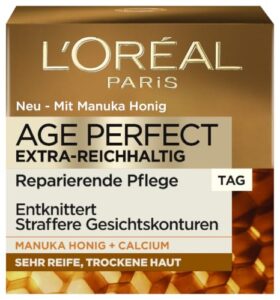 L’Oréal Paris Tagespflege für Frauen: für straffe Haut und intensive Pflege mit Manuka Honig und Calcium B5, Age Perfect Extra Reichhaltigkeit1x 50ml