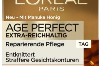 L’Oréal Paris Tagespflege für Frauen: für straffe Haut und intensive Pflege mit Manuka Honig und Calcium B5, Age Perfect Extra Reichhaltigkeit1x 50ml