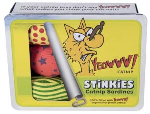 Rosewood 63706 Yeowww! Katzenspielzeug Stinkies, drei Sardinen in der Dose, 1 Stück (1er Pack)