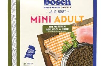 Bosch HPC Mini Adult Hundefutter trocken, Geflügel Hirse Lamm & Reis, 3 kg