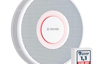 X-Sense Smarter Rauchmelder WLAN mit Sprachausgabe und 17 Standorten, Feuermelder, Rauchmelder vernetzt, 33 mm, SBS50 Basisstation erforderlich, XS0B-MR, 1 Stück