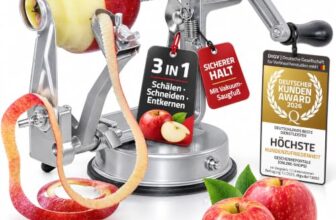GOODS+GADGETS® Apfelschäler & Apfelschneider 3-in-1 Apfelschälmaschine