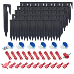 125 Stück Rasenroboter Zubehör Set, Mähroboter Kabelverbinder