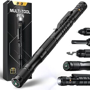 BIIB Geschenke für Männer, 8-in-1 Multitool Pen mit LED Feuerwehr Geschenk