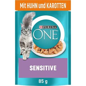 PURINA ONE Sensitive, zarte Stückchen in Sauce mit Huhn, 26 x 85g