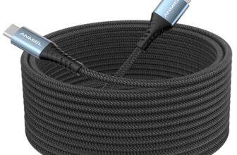 Extra langes USB C Ladekabel 5M,3.1A USB-C-zu-A-Schnellladekabel,Typ C Kabel geflochten für PS5 Controller,Samsung Galaxy S10, S9, S8 Plus,Note10,9,8,LG V50,V40,G8,G7,Moto,LG,HUWEI, Mi9/8,etc
