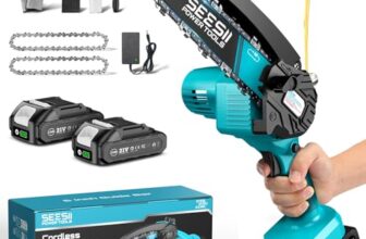 SEESII Mini Kettensäge mit Akku 6 Zoll, Kettensäge Elektrisch mit Auto-Oil