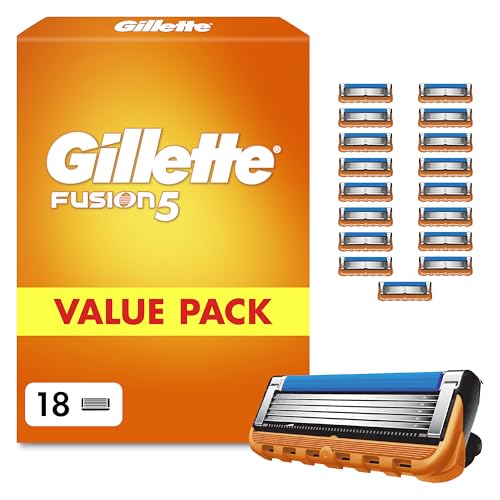 Gillette Fusion 5 Klingen Herren, 18 Original Rasierklingen, Orange