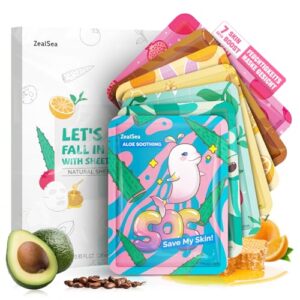 ZealSea Tuchmasken fürs Gesicht, Spa-Geschenk für Kinder, Mädchen & Frauen