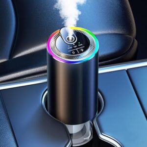 Towonshy Auto Lufterfrischer Duft Diffuser mit 50ml Parfüm, Hält 4-6 Monate, Ultraschall-Zerstäuber, Sprachaktiviertes Licht, Intelligente 3 Modi, Auto EIN-/Ausschalten, 1000mAh Akku, BJ 573(Ozean)