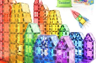 Magnetische Fliesen Kinderspielzeug STEM Magnet Spielzeug für Kleinkind Magnetische Blöcke Bauspielzeug Vorschule Lernen Sensorische Montessori Spielzeug für 3+ Jahre alte Jungen und Mädchen