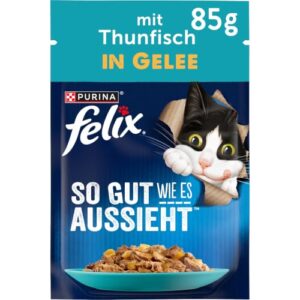 FELIX So gut wie es aussieht Nassfutter für Katzen mit Thunfisch, 26 x 85g