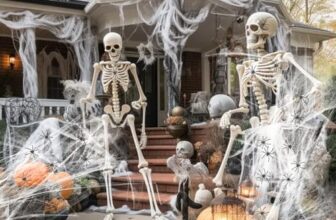 XJWZGM Halloween Deko Set, Halloween Spinnennetz Dekorationen, 120g Elastischer Spinnennetz 40 Realistisch Spinnen Hallowmas Deko, Perfekt für Innen Kamin Häuser Spukhaus&Partyzubehör